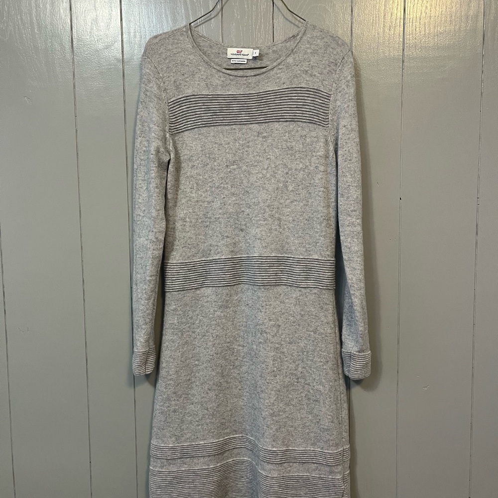 Vineyard Vines Heather Gray Long Sleeve Dress